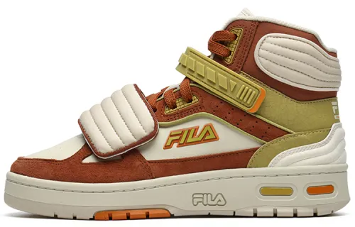White Mountaineering x FILA FUSION Teratach Mid top Vintage Basketball Shoes Women's Macadamia Nut