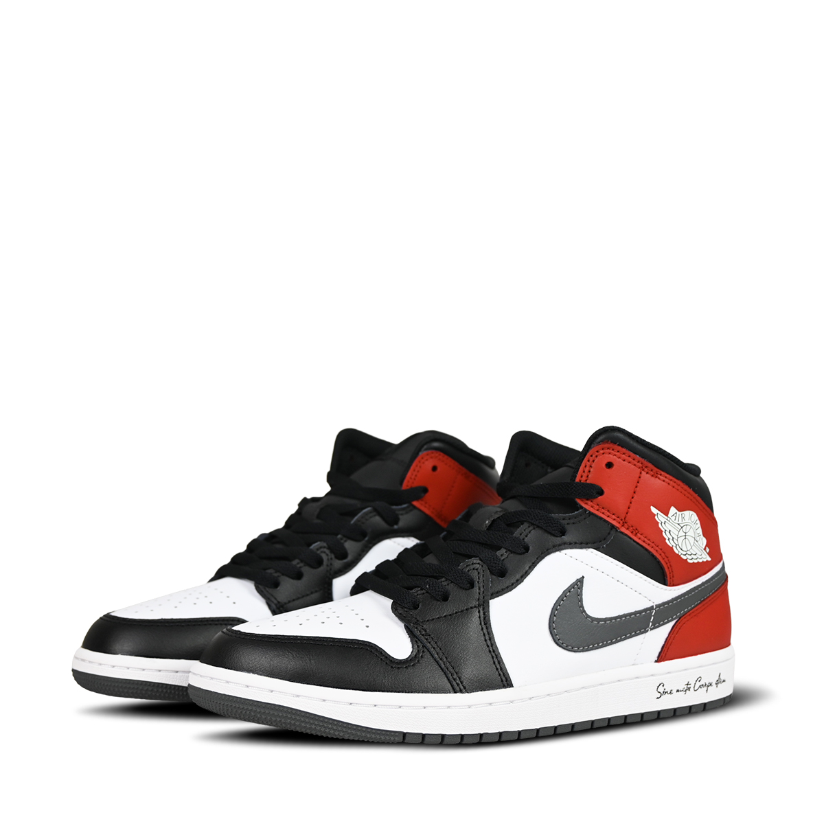 Jordan Air Jordan 1 Abrasion Resistant Abrasion Resistant Mid top Vintage Basketball Shoes Men’s Black White Red