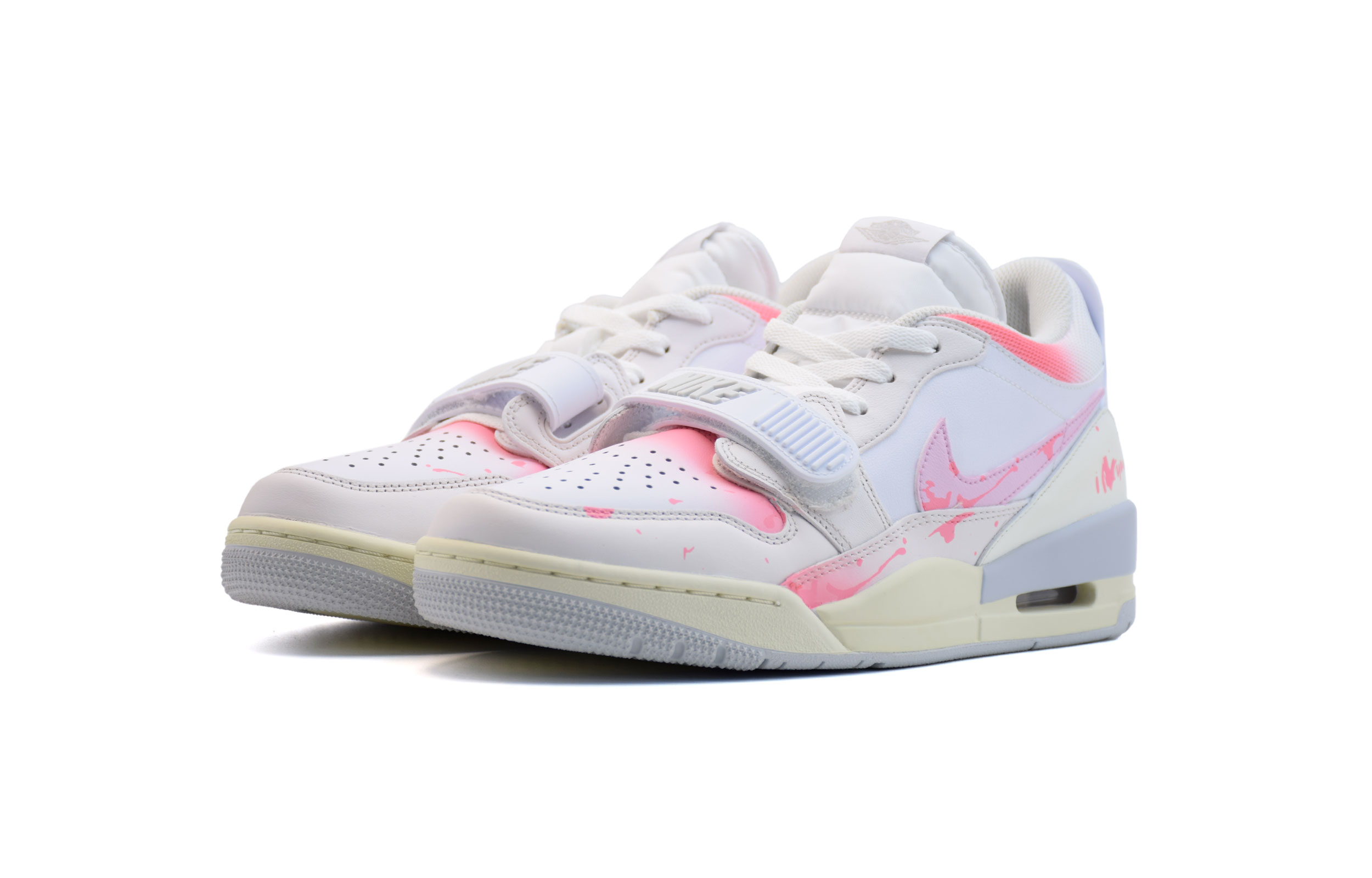 Jordan Legacy 312 101, Powder Love Letter Low top Vintage Basketball Shoes Men’s White Pink