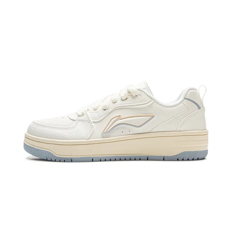 Li Ning Tianji Soft Low top Skateboard Shoes Women's White Blue
