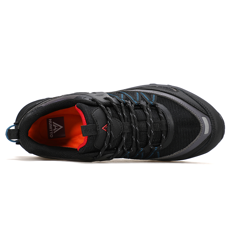 HUMTTO Slip Resistant Abrasion Resistant Slip Resistant Abrasion Resistant Low top Hiking Shoes Men’s Black