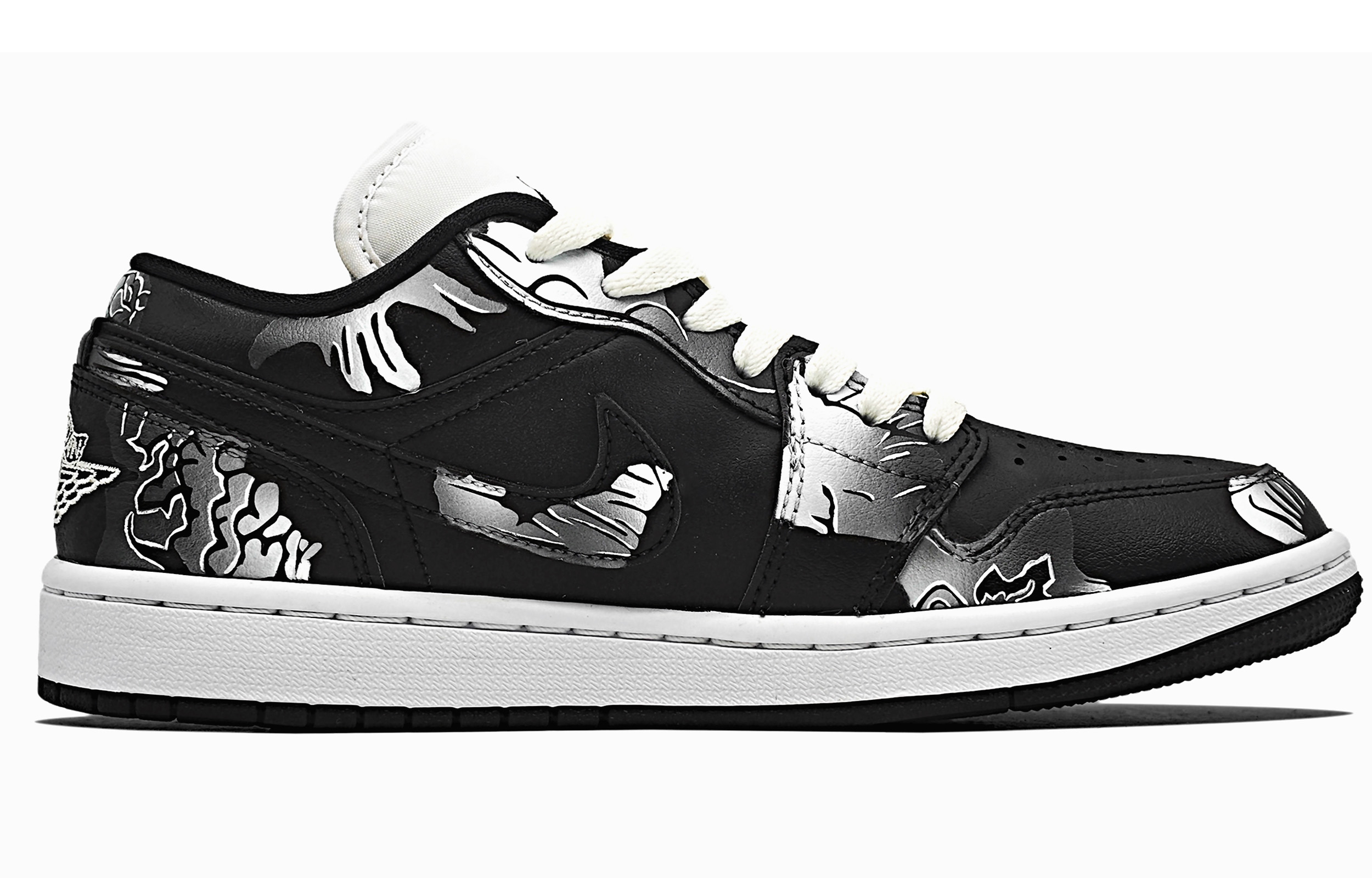 Jordan Air Jordan 1 Dark Scale Leather Abrasion Resistant Abrasion Resistant Low top Vintage Basketball Shoes Unisex