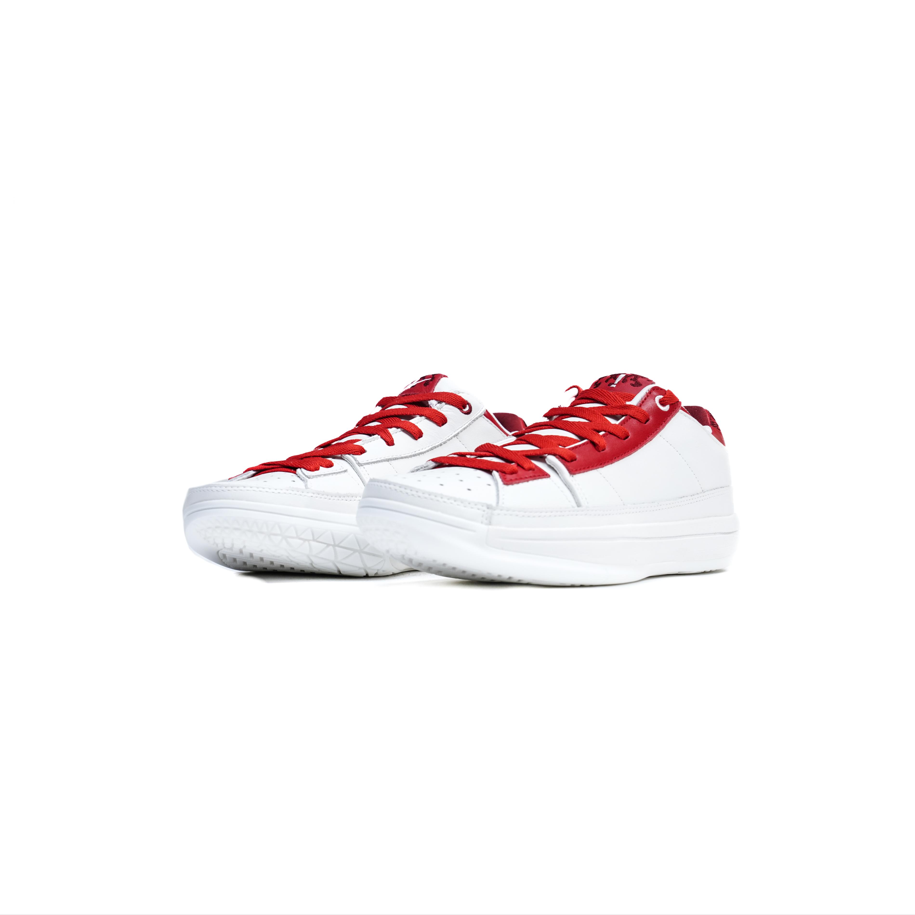 Serious Player Only Low top Basketball Shoes Unisex White Red