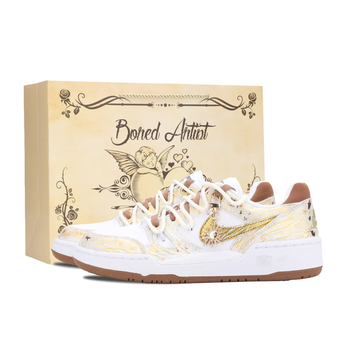 Nike Full Force River Immersed Moon, Sun God Apollo Abrasion Resistant Abrasion Resistant Low top Skateboard Shoes