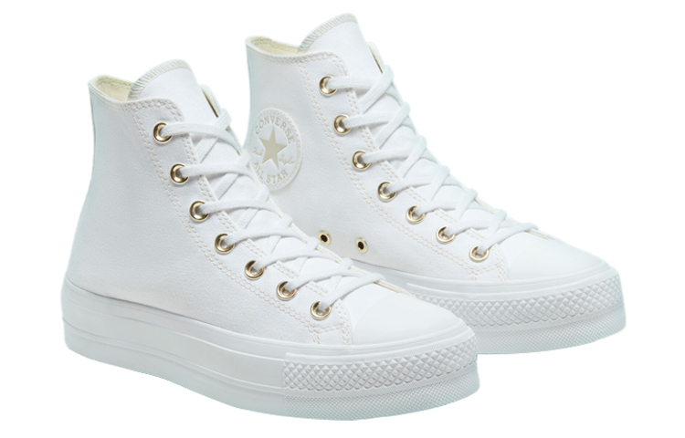 Женские кеды Converse Chuck Taylor All Star Platform High (белые) — фото 3