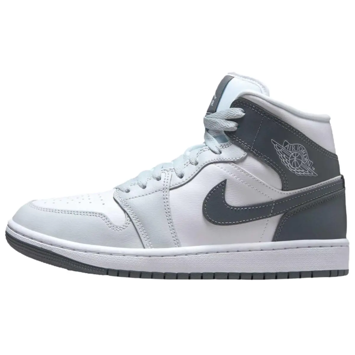 Jordan Air Jordan 1 Mid top Vintage Basketball Shoes Women's White Gray