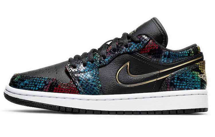 Jordan 1 Low Multicolor Snakeskin 2020 Women's