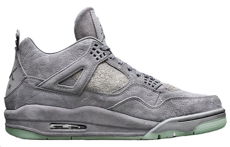 Мужские кроссовки Jordan Air Jordan 4 retro kaws (серые) — 酷灰/白 — фото 2