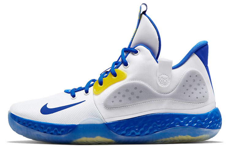 Nike KD Trey 5 VII EP fabric Durant comfortable shock-absorbing non-slip wear-resistant mid-top retro basketball shoes men's white blue
