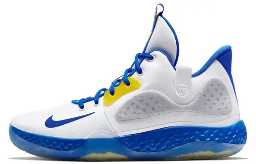 Nike KD Trey 5 VII EP fabric Durant comfortable shock-absorbing non-slip wear-resistant mid-top retro basketball shoes men's white blue
