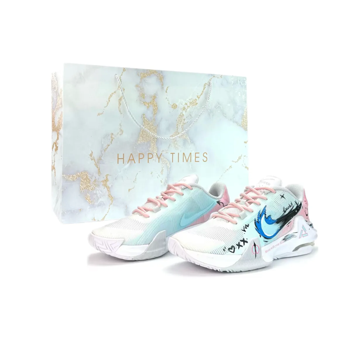 Nike Air Max Impact 4 Pink Mist Adventure Cushioning Abrasion Resistant Breathable Lightweight Mid top Basketball Shoes
