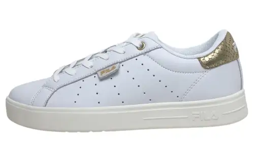 FILA Versatile Low top Skateboard Shoes Women's White Gold