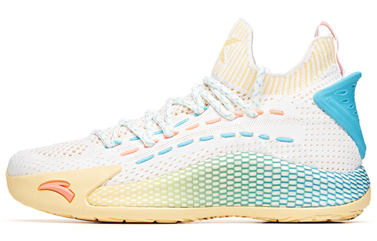 PECHOIN x Anta Mesh Cushioning Slip Resistant Abrasion Resistant Mid top Performance Basketball Shoes Women's