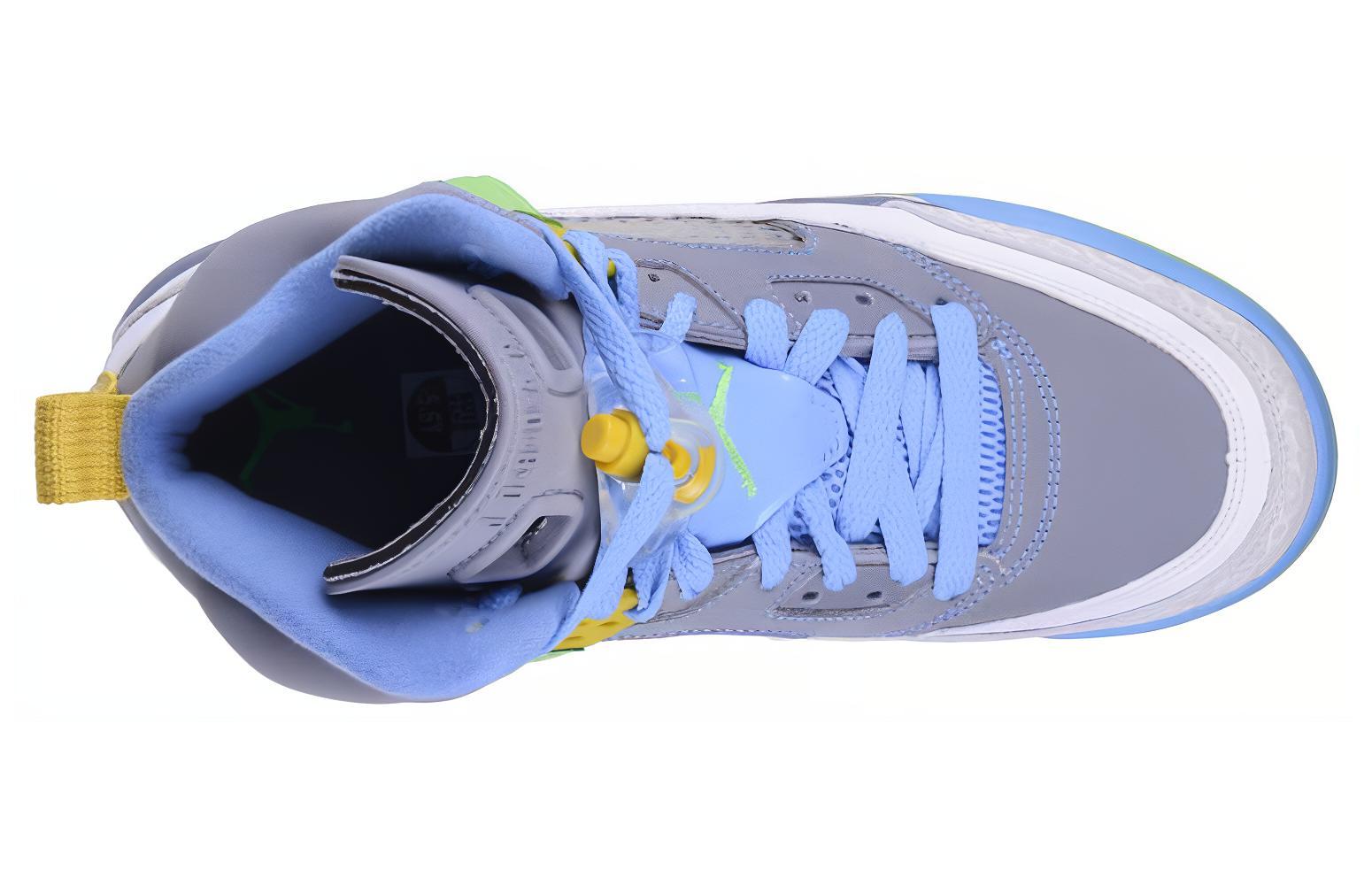 Мужские кроссовки Jordan Spizike Easter (фиолетовые) — 隐形/毒绿/大学蓝/闪电蓝/硫磺 — фото 3