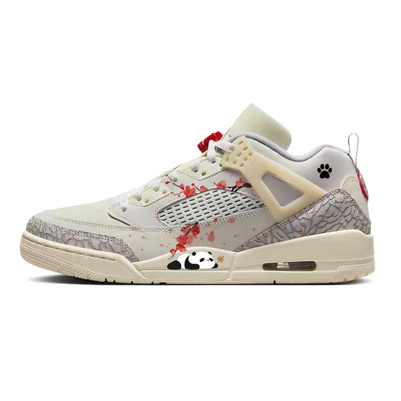 Jordan Spizike Red Plum And Wax Plum, Panda Lying On Its Stomach Abrasion Resistant Slip Resistant Low top