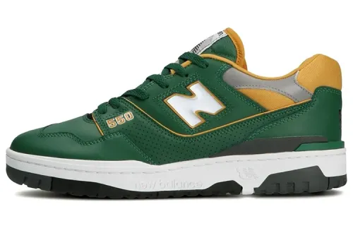 New Balance NB 550 Green Bay Packers Fabric Synthetic Leather Comfortable Sports Low-top Retro Basketball Shoes Unisex Green
