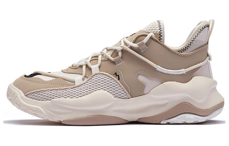 361° Cushioning Slip Resistant Abrasion Resistant Low top Basketball Shoes Men’s Brown Beige