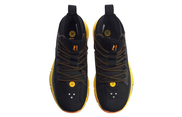 Li Ning Wade Fission 5 Cushioning Slip Resistant Cushioning Slip Resistant Low top Basketball Shoes Men’s Black Yellow