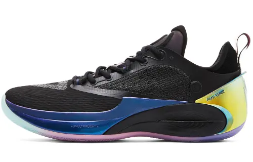 Peak and Wiggins AW2, ejection and propulsion, stable grip, shock absorption, wear resistance, impact and rebound, basketball shoes, men's model, all black DNA color matching