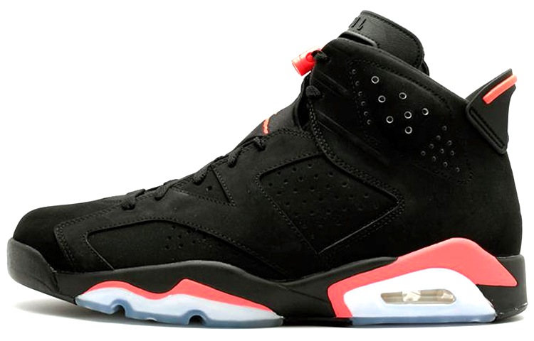 Jordan Air Jordan 6 Retro Infrared Black 3m Suede High Top Retro Basketball Shoes Men's Black Red 2014 Edition