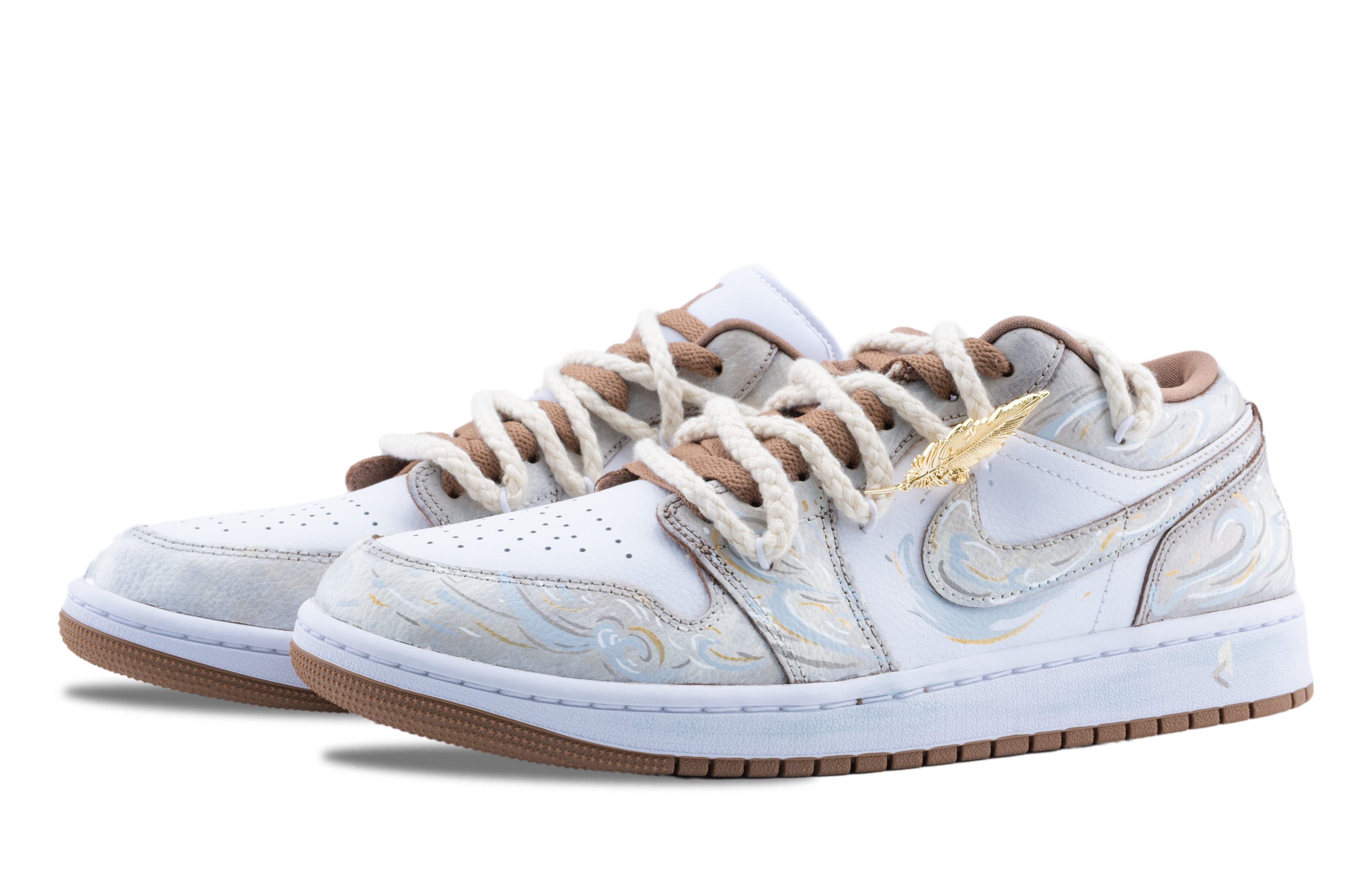 Jordan Air Jordan 1 Dunhuang Singing Sand Slip Resistant Abrasion Resistant Slip Resistant Abrasion Resistant Low top