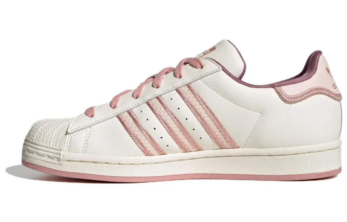 Adidas Originals SUPERSTAR Casual Low top Skateboard Shoes Women's White Red