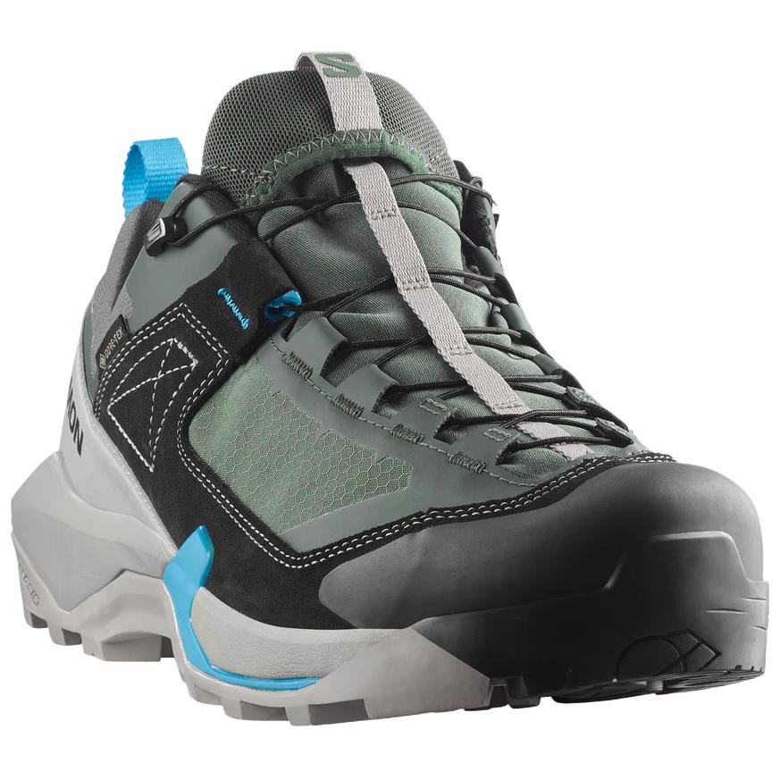 SALOMON X Ultra ALPINE Leather Cushioning Waterproof Support Low top Mountaineering Shoes Men’s Gray Blue