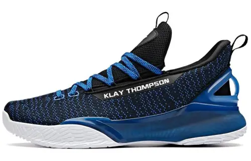 Anta KT series Light Thompson shock-absorbing, non-slip, wear-resistant, low-top practical basketball shoes, men's blue and black