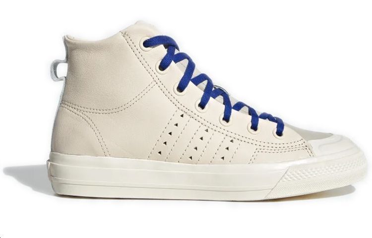 Кеды adidas originals NIZZA Hi (бело-коричневые) — фото 2