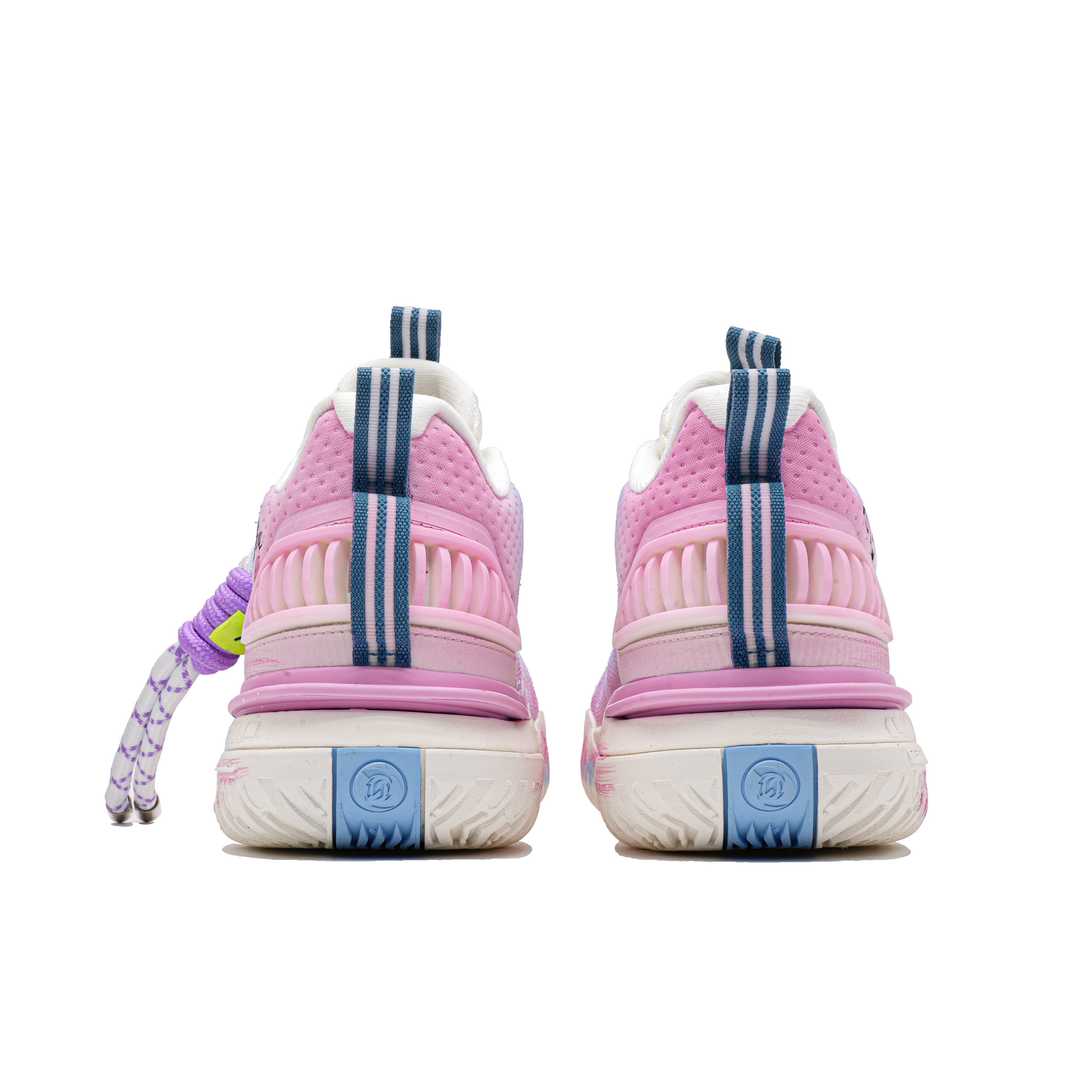 Li Ning Storm 2024 Cushioning Breathable Moisture Wicking Mid top Light Foam Plus Basketball Shoes Men’s Pink