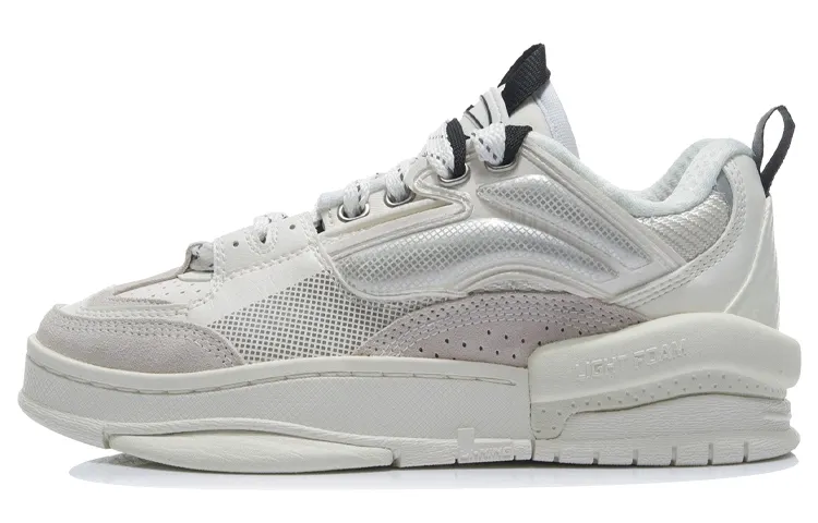 Li Ning Wave Zen Abrasion Resistant Lightweight Slip Resistant Low top Skateboard Shoes Women's Snow