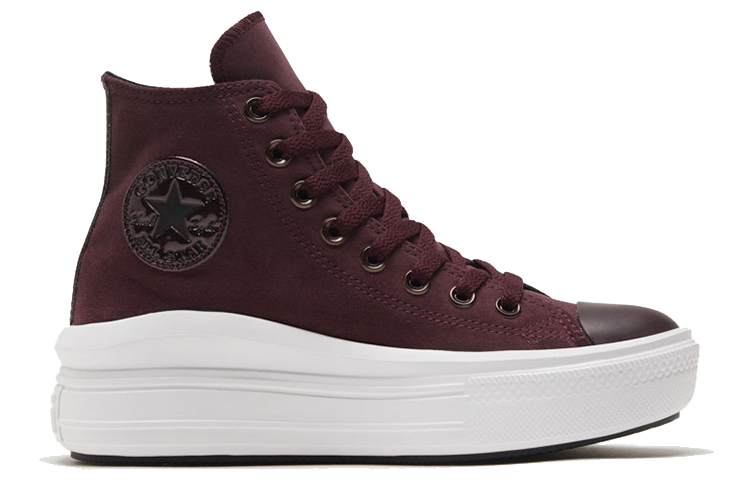 Женские кеды Converse Chuck Taylor All Star Move (бордовые) — 酒红 — фото 2