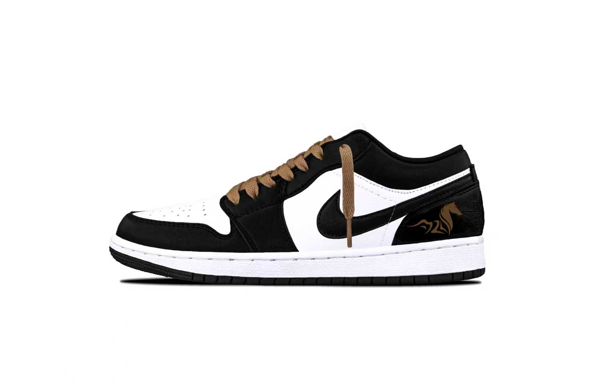 Jordan Air Jordan 1 Dragon Spirit Leather Cushioning, Wear Resistant Low top Vintage Basketball Shoes Unisex
