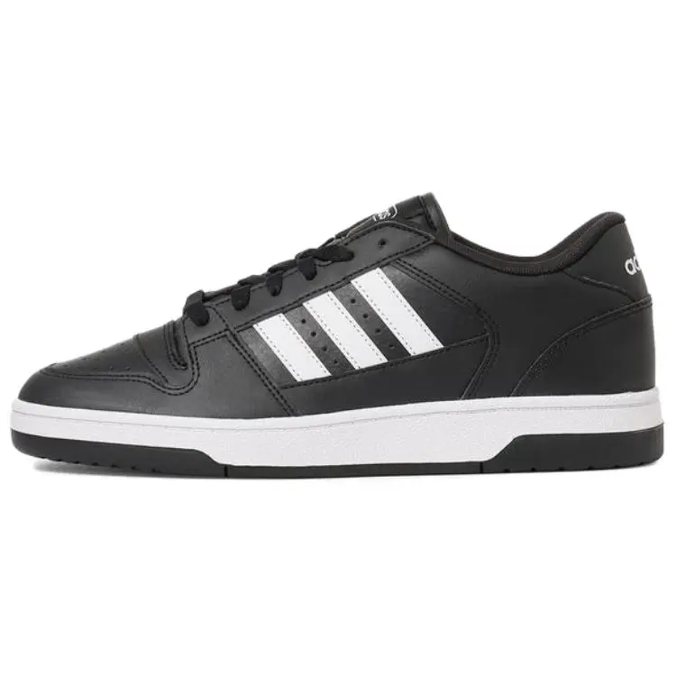 Adidas BREAK START Synthetic Leather Slip Resistant Abrasion Resistant Low top Skateboard Shoes Unisex Black