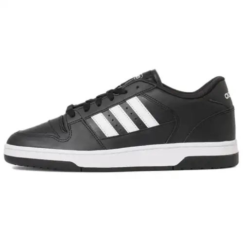 Adidas BREAK START Synthetic Leather Slip Resistant Abrasion Resistant Low top Skateboard Shoes Unisex Black