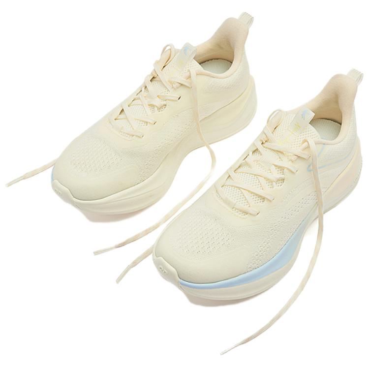 QIAODAN Synthetic Leather Cushioning Breathable Low top Training Shoes Women’s Beige Blue