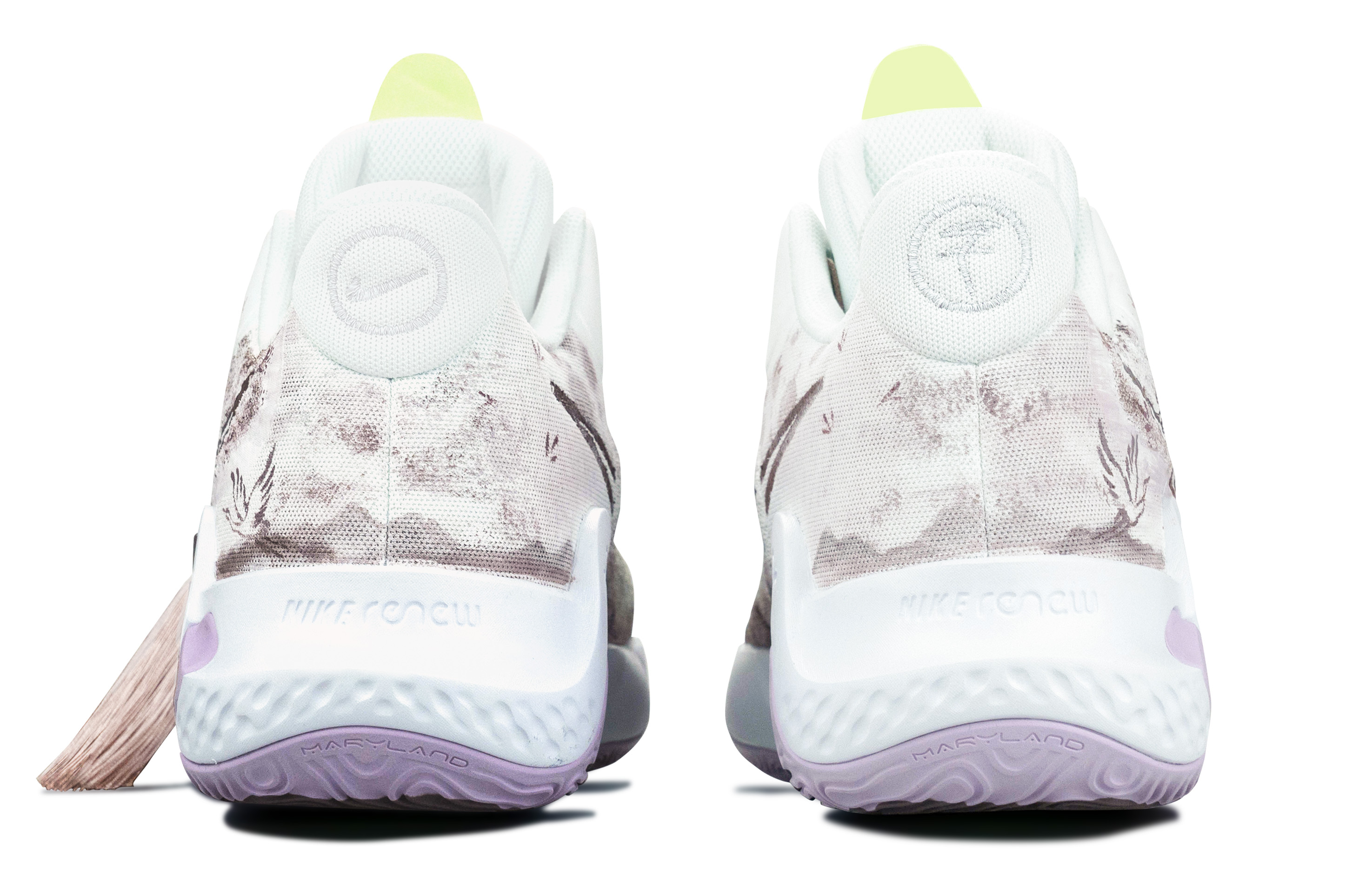 Nike Trey 5 Vintage Basketball Shoes Unisex Mid Top White/Purple/Pink