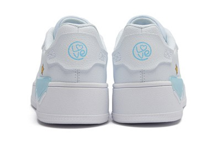 361° Slip Resistant Cushioning Abrasion Resistant Balance Breathable Low top Skateboard Shoes Women's White Blue