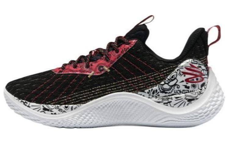 Under Armour CURRY 10 Flow Library Travel Notes Fashionable and Versatile Low-top Basketball Shoes Unisex Black