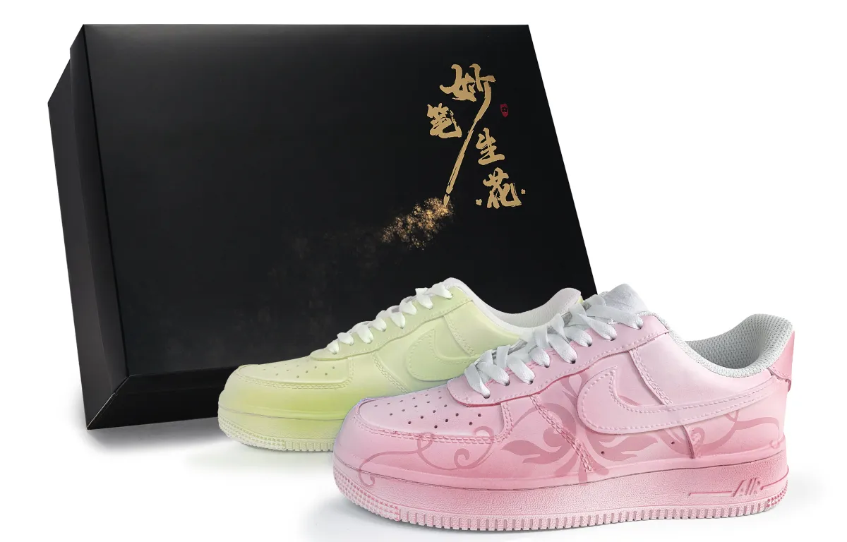Nike Air Force 1 Skateboard Shoes Unisex Low Top Pink Cyan