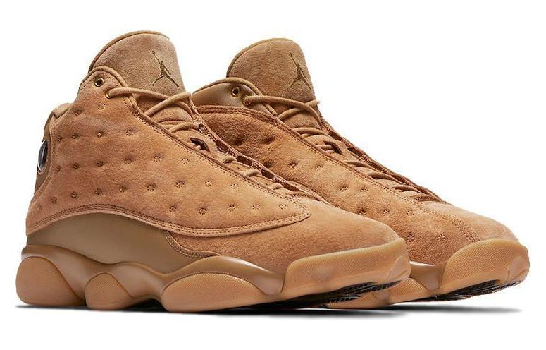 Мужские кроссовки Jordan Air Jordan 13 Retro Wheat OG (коричневые) — 元素金/巴洛克棕色/橡胶黄 — фото 4