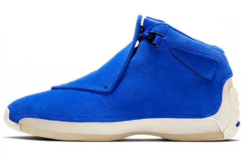 Jordan Air Jordan 18 Retro Racer Blue suede sneakers shock-absorbing balance mid-top retro basketball shoes men's blue