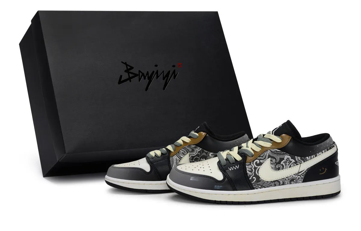 Jordan Air Jordan 1 811 Manufacturing, Cashew Nut Tribe, Special Shoe Box Slip Resistant Abrasion Resistant