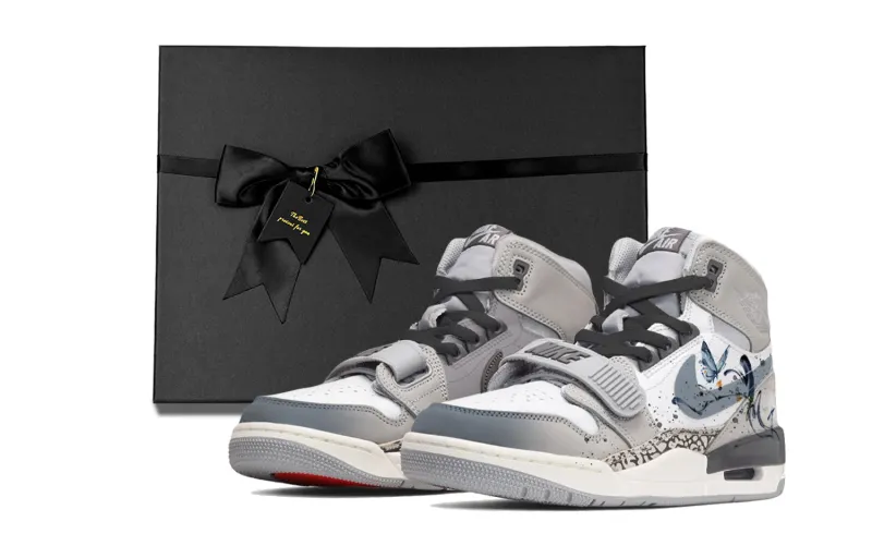 Jordan Legacy 312 Slip Resistant Abrasion Resistant High top Vintage Basketball Shoes Men's Dark Gray