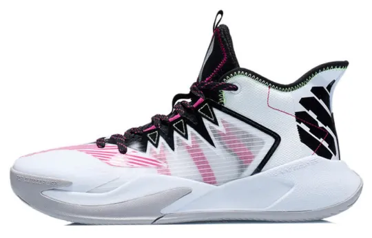 Li Ning Storm 2021 Synthetic Leather Slip Resistant Lightweight Rebound Mid top Basketball Shoes Men's