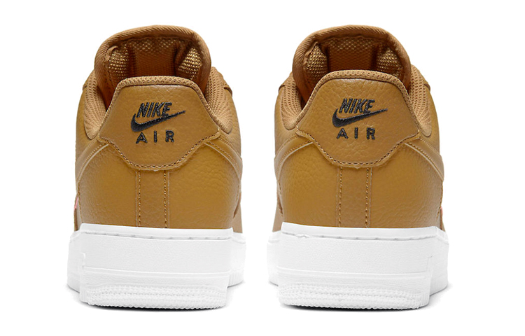 Женские кроссовки Nike Air Force 1 (коричневый / синий / розовый) — фото 4