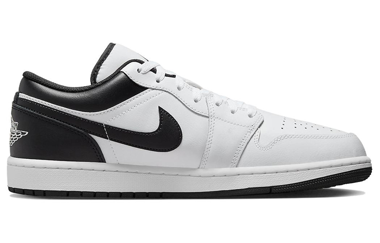 Jordan Air Jordan 1 Abrasion Resistant Slip Resistant Low top Vintage Basketball Shoes Men’s White Black