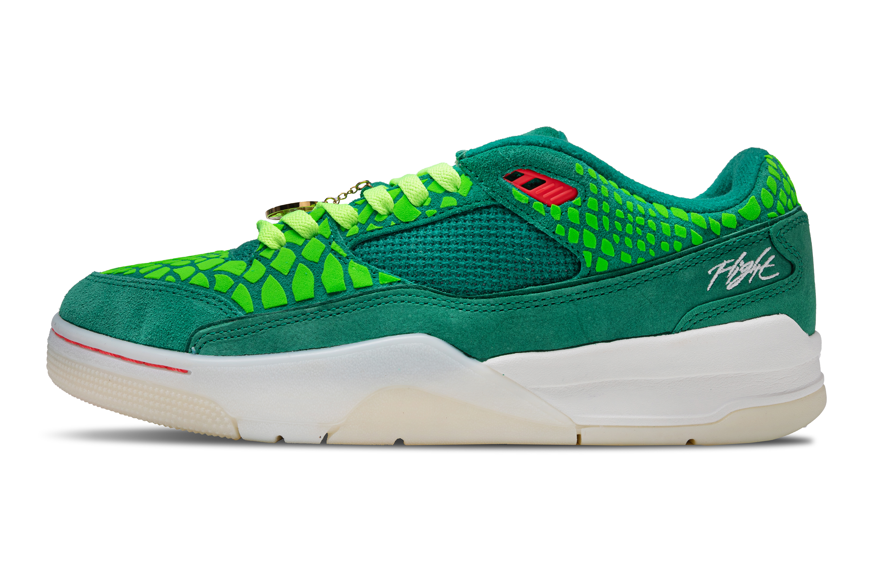 Jordan FLIGHT COURT Spiritual Temple Abrasion Resistant Abrasion Resistant Low top Vintage Basketball Shoes Men's Green