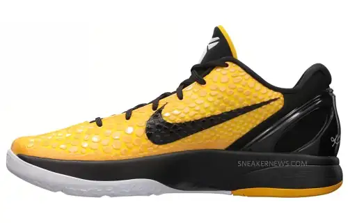 Nike Zoom Kobe 6 Lightbulb Kobe fashionable and comfortable low-top basketball shoes men's black and yellow
