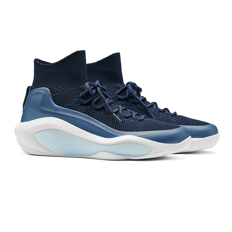 EQLZ EQUALIZER Cushioning Slip Resistant Abrasion Resistant High top Basketball Shoes Unisex Blue